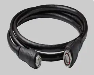 What are the key components of a waveguide cable assembly and how do they function together?